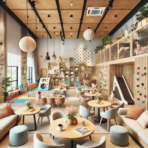 Nội thất cà phê kid - thiết kế Scandinavian hiện đại