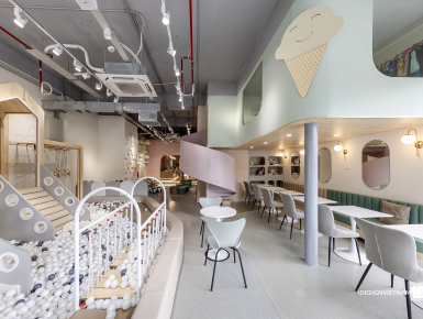 Nội thất cà phê kid - phong cách hiện đại tối giản, pastel nhẹ nhàng